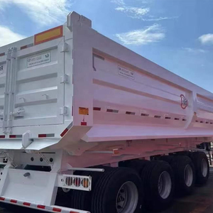 Semi-remorque benne arrière en acier en forme de U, neuve, 4 essieux, capacité de charge de 60 tonnes, capacité de 26 m³ - Product Image 6