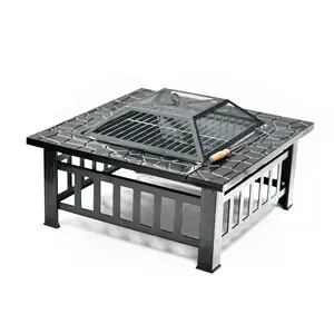 Grote Rookloze Houtskoolkachel Achtertuin Bbq Grills Firepit Tafel Buiten Met Gaasbedekking