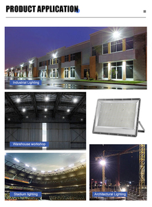 Luz de inundación LED impermeable IP65 para jardín al aire libre, patio de parque, 10W, 20W, 30W, 50W, 100W, 150W, 200W, 300W, 400W, fuente de alimentación de CA de aluminio - Product Image 5