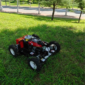 Tondeuse à gazon professionnelle à 4 roues motrices, à essence, télécommandée, avec lame rotative et éjection arrière, origine Shandong - Product Image 1