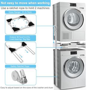 29" Stacking Kit Plastic Steel <b>Bracket</b> for Universal Size Washer/Dryer Laundry with Two Pull Out <b>Shelf</b> - Product Image 6