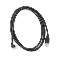 Adaptador USB 3.0 Macho a Micro USB 3.0 Macho en Ángulo Recto con Montaje de Panel con Tornillo, Carga Rápida, Conexión de Red Estable