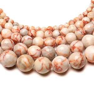 Vente en gros de pierre naturelle de haute qualité 4/6/8/10/12mm à facettes rouge réseau jaspe perles rondes en vrac pour la fabrication de bijoux - Product Image 4