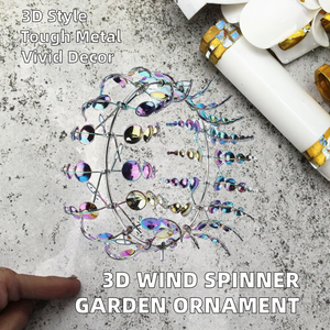 โคมไฟรูปกังหันลมโลหะ 3 มิติ คุณภาพสูง ของตกแต่งสวนกลางแจ้ง - Product Image 2