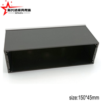 Boîtier de préamplificateur audio en aluminium extrudé avec panneau frontal brossé pour processeur de signal HiFi avec interface RCA XLR