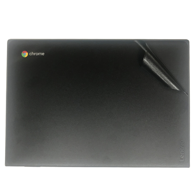Matte Black Color Refurbished Skin for Lenovo Chromebook 100E 81ER Cover Protector for Top Palmrest Bottom