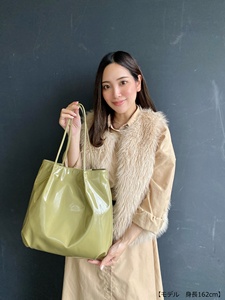 Women's Patent PU <b>Leather</b> Tote Handbag Glossy Shiny Shoulder <b>Bag</b> with Back Zipper Pocket Large Capacity Daily Handbag - Product Image 6