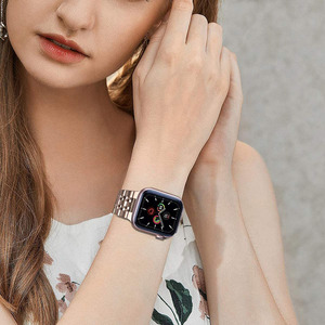 Keepwin Classic 7 Bead negro oro sólido Acero inoxidable enlace correa de reloj para Apple <span class=keywords><strong>IWatch</strong></span> 38 <span class=keywords><strong>40</strong></span> 41 42 44 45 49 mm - Product Image 2
