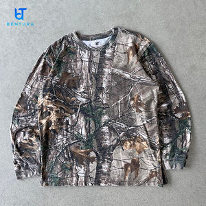 Sweat-shirt à col rond personnalisé, coupe ample, 100% coton, impression DTG, poids lourd, <span class=keywords><strong>camouflage</strong></span> de chasse Real Tree, manches longues, t-shirt pour homme - Product Image 4