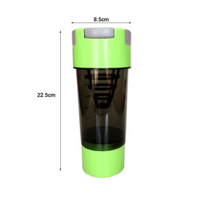 באיכות גבוהה כיתה 500 מ "ל חלבון כושר רועד בקבוק ספורט פלסטיק ספורט שייקר גביע עם מגרד - Product Image 3