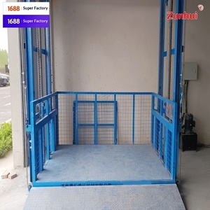 Plateforme élévatrice hydraulique fixe de type chaîne de rail avec moteur de boîte de vitesses, haute capacité de charge, télécommande, équipement de chargement et de déchargement - Product Image 1