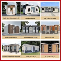Toilettes mobiles en acier portables d'extérieur, chasse d'eau manuelle, pour parc panoramique, usage rural, usage sec, luxe, public