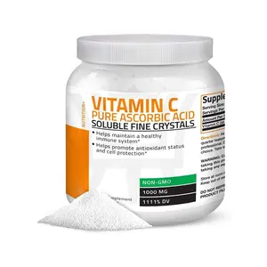 Poudre de vitamine C Soluble dans l'acide ascorbique pur cristaux fins Non gm favorise la santé du système immunitaire et la Protection cellulaire puissant