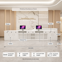 Bureau d'accueil moderne en MDF avec éclairage LED pour usage bureautique et médical, design écologique