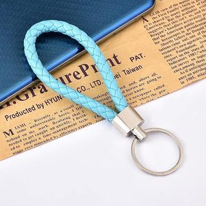 Porte-clés en cuir tressé fait main avec anneau en alliage, sangle tissée en PU, accessoires pour clés de voiture, sacs à main et sacs pour femmes, hommes et enfants - Product Image 5