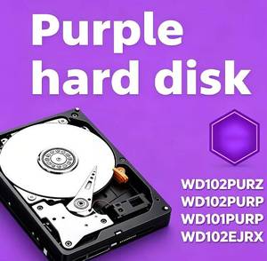 ฮาร์ดดิสก์ภายในแบบ SATA III ขนาด 3.5 นิ้ว ความจุ 10TB รุ่นใหม่ WD102PURZ/WD102PURP/WD101PURP/WD102EJRX สำหรับเดสก์ท็อป - Product Image 1