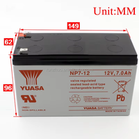 Batterie d'ascenseur d'hôtel moderne YU**SA 12V 7AH NP7-6 NP7-12, batterie au plomb scellée, utilisation solaire