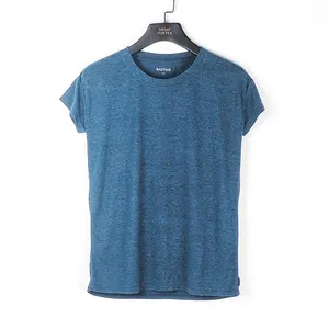 BST015-2 nachhaltige Hanf recycelt Polyester Lyocell gemischt Frauen T-Shirts Hanf T-Shirt Kleidung Hersteller
