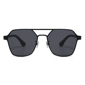 Hotsale Unisex Retro Stainless Frame Full Rim Wooded Temple TAC Polarized UV400 <b>Sunglasses</b> Model 8812 OEM/ODM - Product Image 1