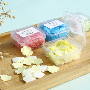 Petal Shaped Soap Sheets Portable Disposable Hand Soap For Children Travel Use - Product Image 4
