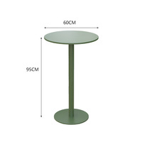 Table et chaises de bar en fer Celebrum au design moderne pour l'extérieur avec tabouret de bar sur balcon pour Internet