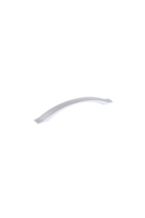 Poignée de meuble élégante en alliage d'aluminium nickel satiné, design incurvé et évasé, 128 mm, pour tiroirs de cuisine et armoires, haute qualité