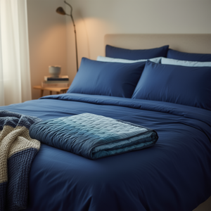 Couette individuelle Jursasic Vianney 180x235 cm, dégradé bleu, matelassée individuellement, pour toute la saison, usage domestique - Product Image 2