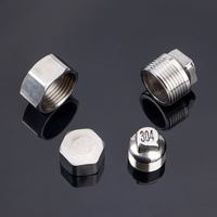Pièces usinées CNC en acier inoxydable 304, bouchon hexagonal, raccord de tuyauterie fileté, capuchon mâle, quincaillerie industrielle, taille personnalisée