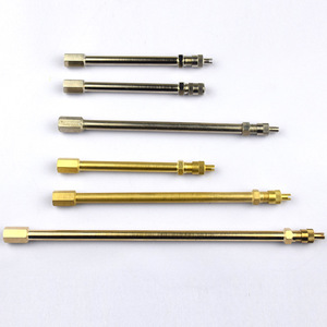 Varilla de extensión de válvula de neumático de cobre, varios tamaños, para válvula sin cámara de coche, camión, sedán, boca americana - Product Image 1