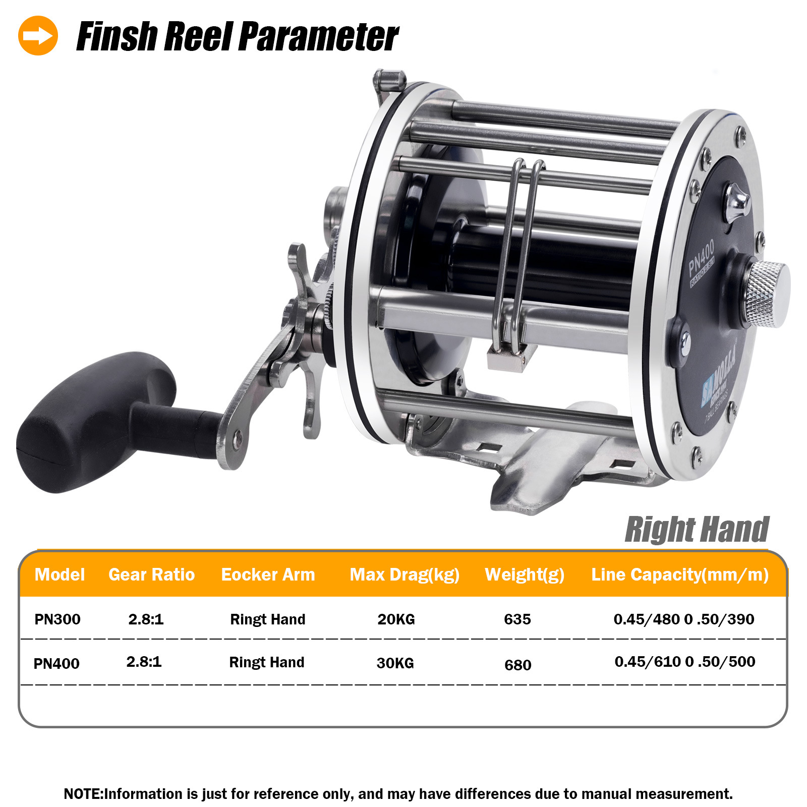 PN300/400 Slow-Pitch Fly Fishing Reel - Durable & Versatile