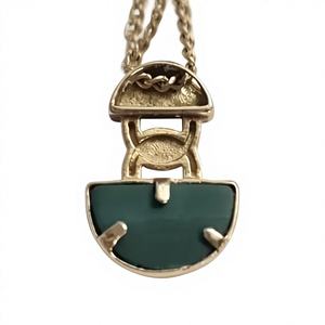 Boucles d'oreilles en acier inoxydable plaqué or avec pierre verte ovale, étanches, bijoux pour femmes, produit en gros - Product Image 1