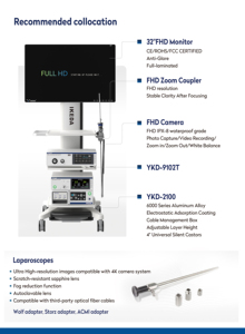 Processeur d'images de tour de laparoscopie IKEDA Pro 9102T Full HD 1080P, système 3 en 1 avec enregistreur pour chirurgie mini-invasive - Product Image 4