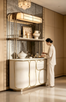 Armoire de cuisine moderne et durable en gros, 5+ compartiments, plateau en bois massif, prix usine compétitif, livraison rapide pour appartement
