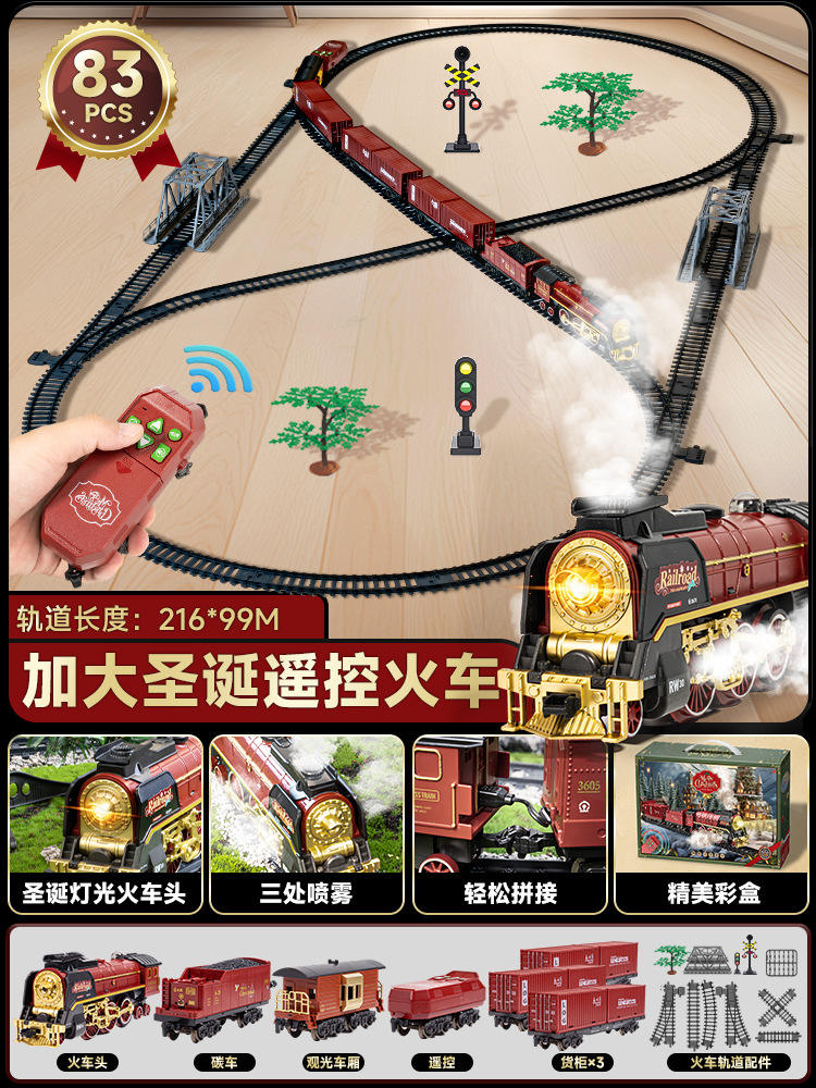 Tren de vapor retro [216cm] control remoto MODELO DE Navidad 9067b