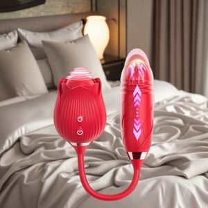 Hot Selling USB Powered Frau G-Punkt Stimulator Teleskop Klitoris Vibrator Dildo Rose Saugen Vibrator Sexspielzeug - Product Image 5