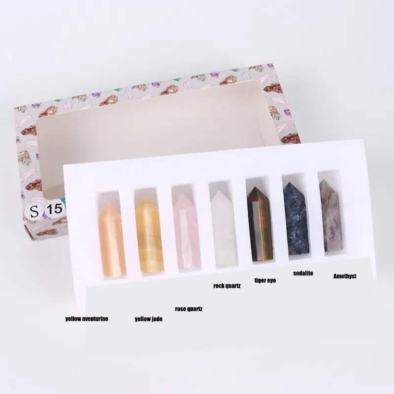 Single Point Healing Crystal Staf 6 Facetted Reiki Chakra Stones Crystal Healing Prisma Voor Reiki