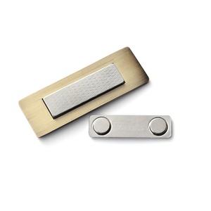 Plaque métallique réutilisable à effet brossé avec aimant, design simple, style senior - Product Image 6