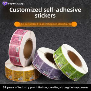 Etiquetas Adhesivas de PVC Transparentes Personalizables de Doble Cara, Resistentes al Calor, para Botellas de Agua Mineral y Frutas, Aptas para Vino - Product Image 2