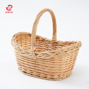 JY <strong>Wicker</strong> Willow Mini Decorative Flower Basket with Wood Handles for Kitchen or Bathroom Storage Gift Sets Versatile Home Decor - Product Image 6