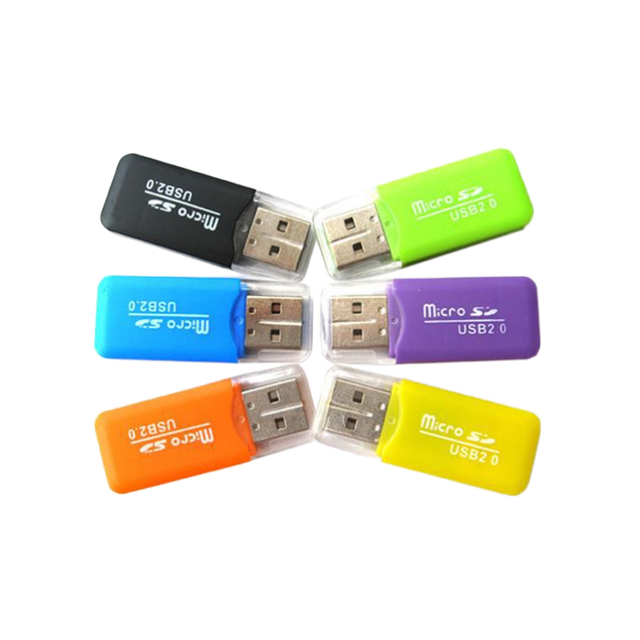 2025 Factory Wholesale Bulk Cheap USB 2.0 Card Reader Support TF Micro Memory Card Reader Memory Card Adapter