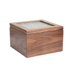Walnut Wood Jewelry Box Double Layer Compartmentalized Storage With <b>Mirror</b> For Necklace Earring Organization - Product Image 5
