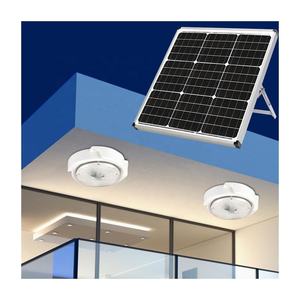 Bombilla solar para exteriores de 300W, <span class=keywords><strong>luces</strong></span> <span class=keywords><strong>solares</strong></span> para jardín <span class=keywords><strong>interior</strong></span>, luz de techo solar para techo <span class=keywords><strong>interior</strong></span> con panel solar de control remoto - Product Image 1