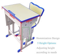 Ensembles de bureau et de chaises en métal modernes pour l'université, le collège et le lycée, pour chambre à coucher ou appartement
