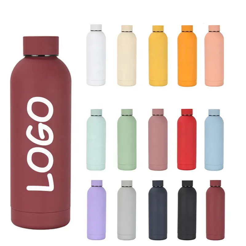 2023 Novo Design Personalizado Imprimir Eco Friendly Kids 500ml Vaccum Isolado Bpa Livre Pequena Boca Garrafa De Água De Aço Inoxidável Para Homens