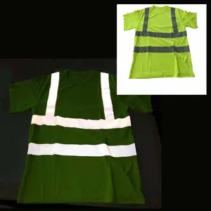 De Hola viz visible amarillo fluorescente verde reflectante de seguridad ropa de trabajo uniforme reflector camisas de la alta manera tráfico trabajador