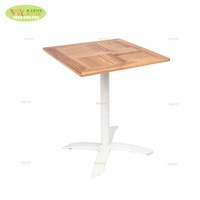 Table basse carrée en bois de 60cm/mobilier de jardin extérieur Table basse pliante en bois de teck massif