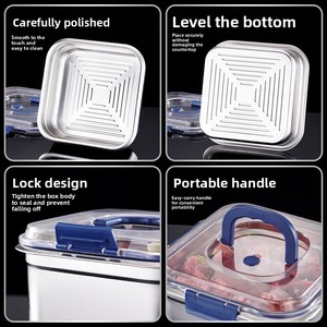 Contenitori per Alimenti in Acciaio Inox con Coperchio Blu da 1800ML, Ermetici e Isolati, Vendita Diretta dalla Fabbrica - Product Image 4