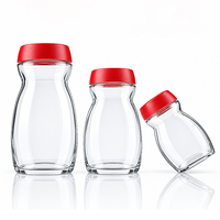 Bocaux en verre transparents pour café instantané, scellés sous vide, avec couvercle à vis, 200ml, 400ml, 800ml, 870ml