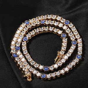 New Arrival Thổ Nhĩ Kỳ Blue Eye Bracelet Vòng Chân AAA CZ Iced Out Tennis Vòng Tay Bán Buôn Phụ Nữ Jewelries - Product Image 5