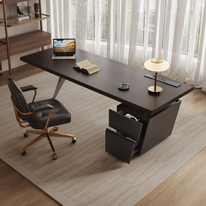 Mới nhất thiết kế cao cấp sang trọng nội thất văn phòng đa lớp gỗ Ông Chủ bàn với kim loại chân CEO bàn văn phòng - Product Image 4